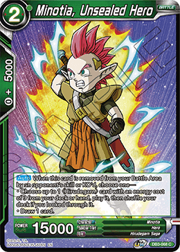 Minotia, Unsealed Hero - DB3-068 - Common available at 401 Games Canada