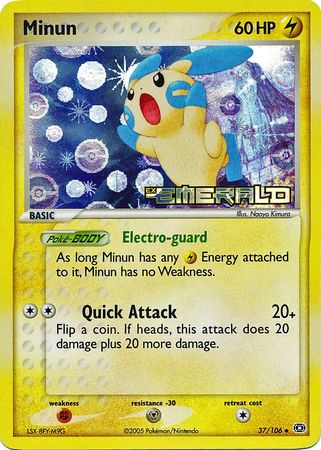 Minun - 37/106 - Uncommon - Reverse Holo available at 401 Games Canada