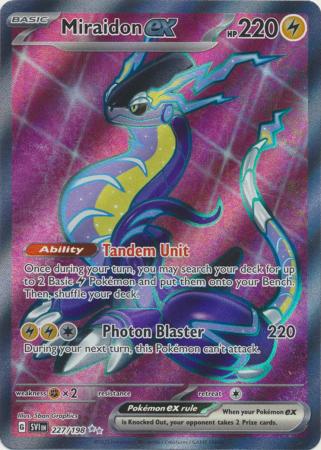 Miraidon ex - 227/198 - Full Art Ultra Rare available at 401 Games Canada