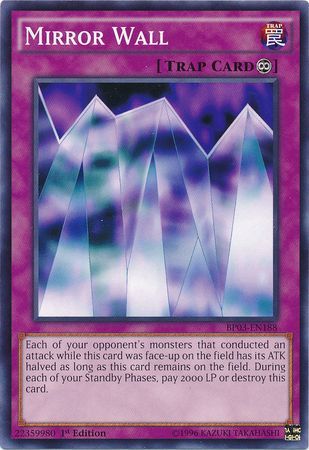 Mirror Wall (Shatterfoil) - BP03-EN188 - Shatterfoil Rare - 1st Edition available at 401 Games Canada