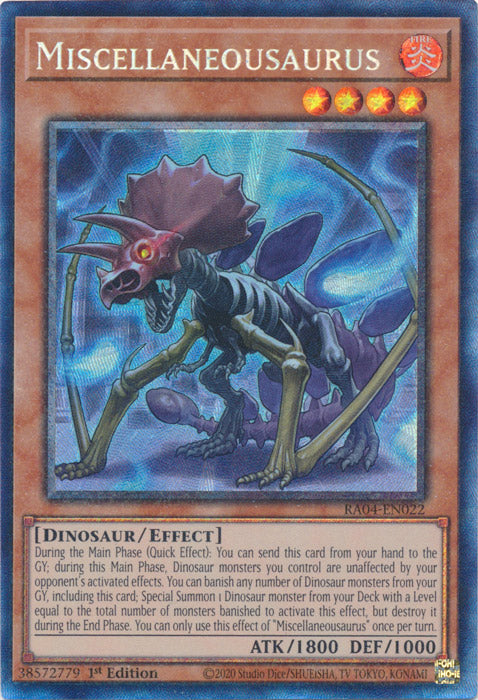 Miscellaneousaurus (PCR) - RA04-EN022 - Prismatic Collector's Rare - 1st Edition