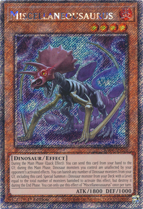 Miscellaneousaurus (Platinum Secret Rare) - RA04-EN022 - Platinum Secret Rare - 1st Edition