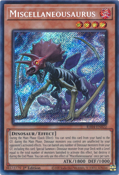 Miscellaneousaurus (Secret Rare) - RA04-EN022 - Secret Rare - 1st Edition