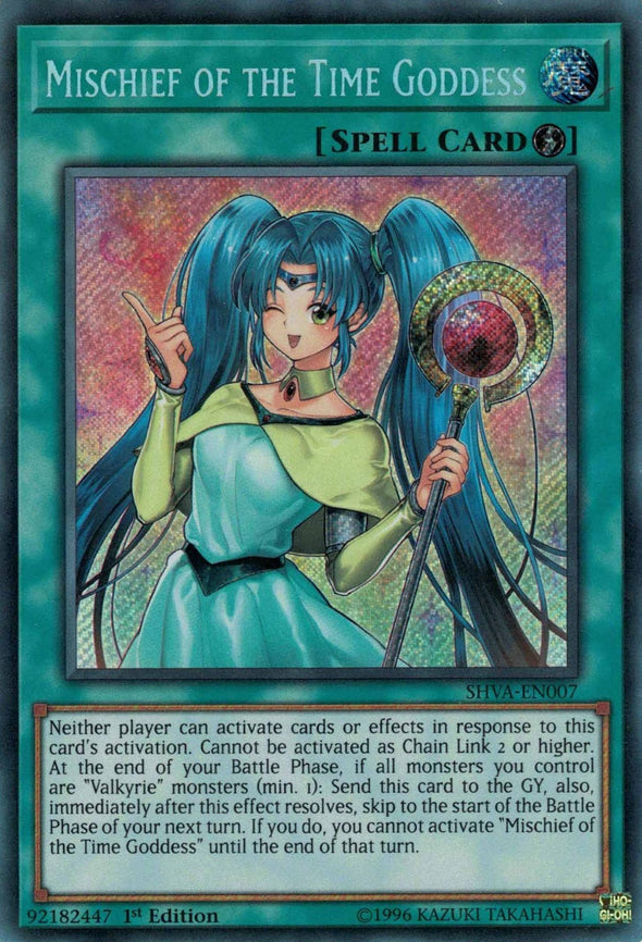 Mischief of the Time Goddess - SHVA-EN007 - Secret Rare - 1st Edition available at 401 Games Canada