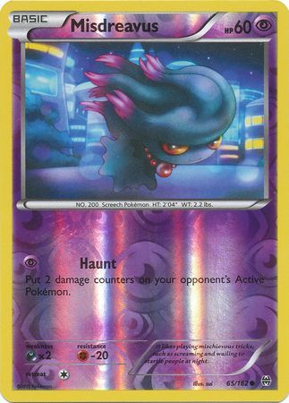 Misdreavus - 65/162 - Common - Reverse Holo available at 401 Games Canada