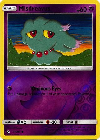 Misdreavus - 77/214 - Common - Reverse Holo available at 401 Games Canada