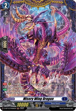 Misery Wing Dragon - D-BT12/FR09EN - Frame Rare available at 401 Games Canada