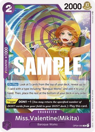 Miss.Valentine(Mikita) - OP04-066 - Rare available at 401 Games Canada