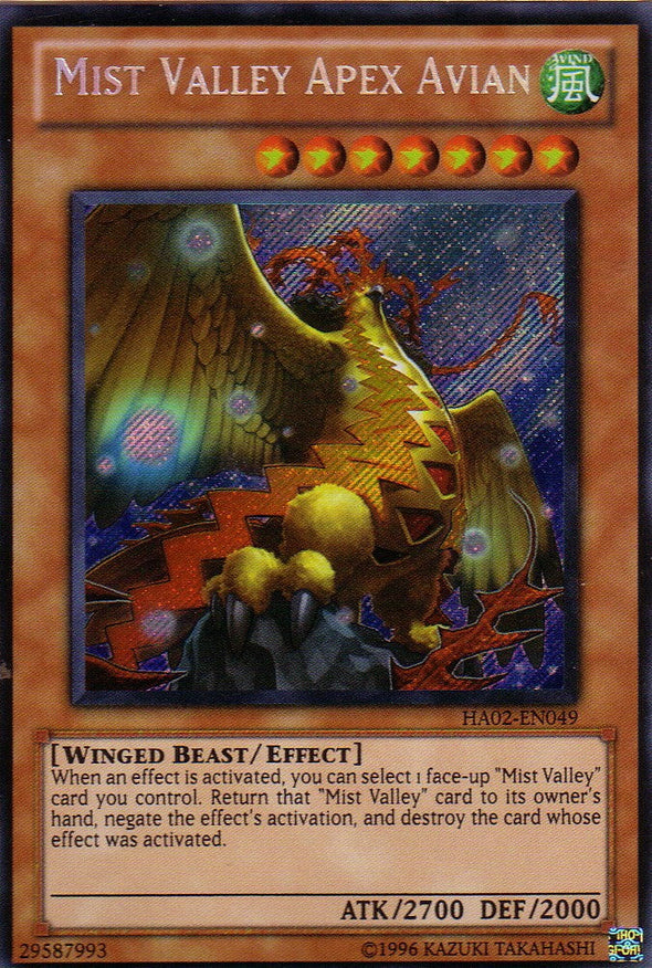 Mist Valley Apex Avian - HA02-EN049 - Secret Rare - Unlimited available at 401 Games Canada