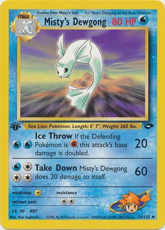 Misty's Dewgong - 54/132 - Uncommon - 1st Edition available at 401 Games Canada