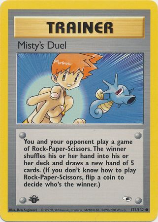 Misty's Duel - 123/132 - Common - 1st Edition available at 401 Games Canada