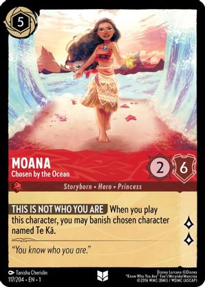 Moana (Chosen by the Ocean) - 117/204 - Uncommon available at 401 Games Canada