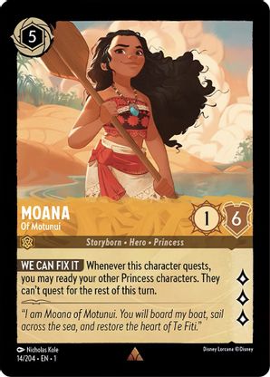 Moana (Of Motunui) - 14/204 - Rare available at 401 Games Canada