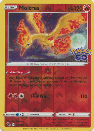 Moltres - 012/078 - Holo Rare - Reverse Holo available at 401 Games Canada