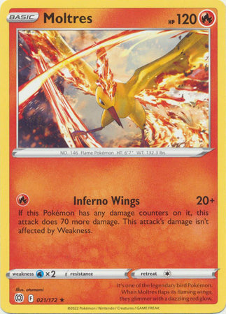 Moltres - 021/172 - Rare - Theme Deck Exclusive available at 401 Games Canada