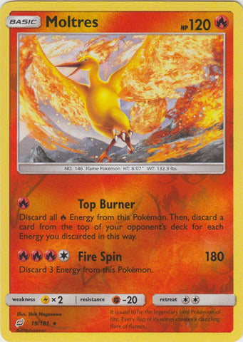 Moltres - 19/181 - Holo Rare - Reverse Holo available at 401 Games Canada