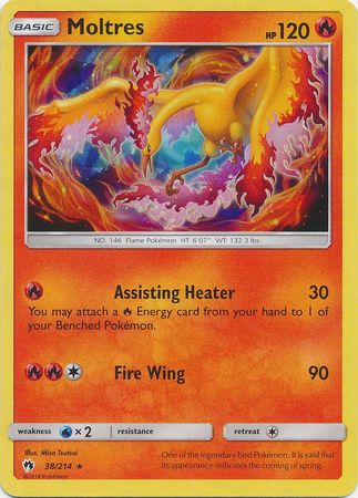 Moltres - 38/214 - Shattered Holo Rare - Theme Deck Exclusive available at 401 Games Canada