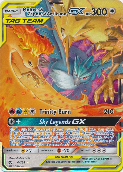 Moltres & Zapdos & Articuno GX - 44/68 - Ultra Rare available at 401 Games Canada