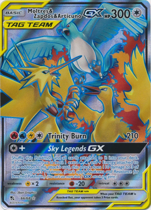 Moltres & Zapdos & Articuno GX - 66/68 - Full Art Ultra Rare available at 401 Games Canada