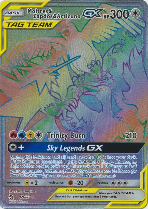Moltres & Zapdos & Articuno GX - 69/68 - Hyper Rare available at 401 Games Canada