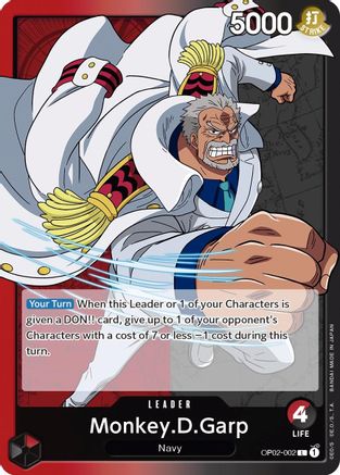 Monkey.D.Garp - OP02-002 - Leader available at 401 Games Canada