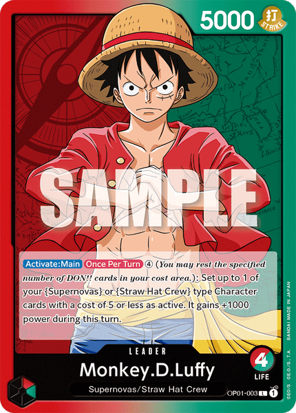 ワンピース カードゲーム 2024 ONE PIECE JP MONKEY D. LUFFY #003 Monkey_D_Luffy-OP01-003-
