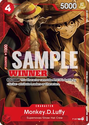 Monkey.D.Luffy - P-007 (Winner Pack Vol. 1) - P-007 - Promo available at 401 Games Canada