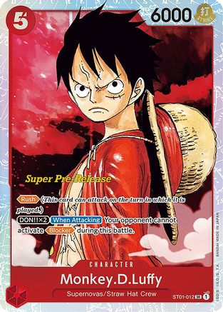 Monkey.D.Luffy (Super Pre-Release) - ST01-012 - Super Rare available at 401 Games Canada