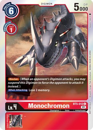 Monochromon (ST-11 Special Entry Pack) - BT5-012 - Common available at 401 Games Canada