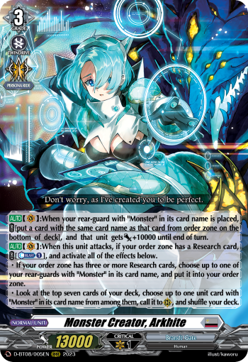 Monster Creator, Arkhite - D-BT08/005 - Triple Rare available at 401 Games Canada