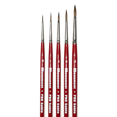 Monument Hobbies - PRO Sable 5 Brush Set available at 401 Games Canada