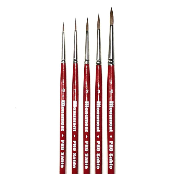 Monument Hobbies - PRO Sable 5 Brush Set available at 401 Games Canada