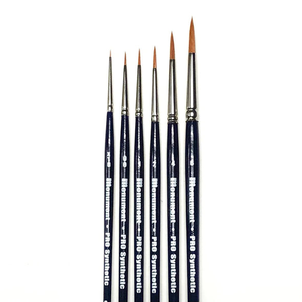 Monument Hobbies - PRO Synthetic 6 Brush Set available at 401 Games Canada