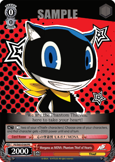 Morgana as MONA: Phantom Thief of Hearts - P5/S45-E104 - Promo available at 401 Games Canada