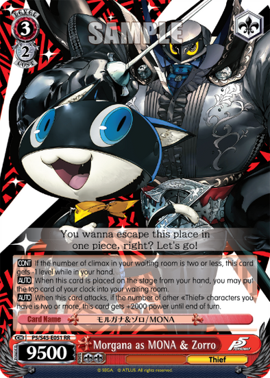 Morgana as MONA & Zorro - P5/S45-E051 - Double Rare available at 401 Games Canada