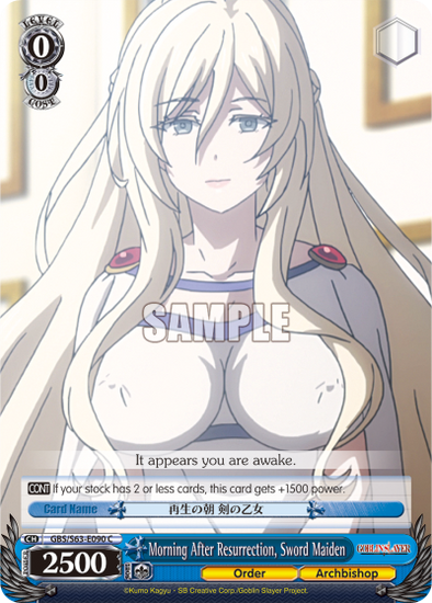 Morning After Resurrection, Sword Maiden - GBS/S63-E090 - Common available at 401 Games Canada