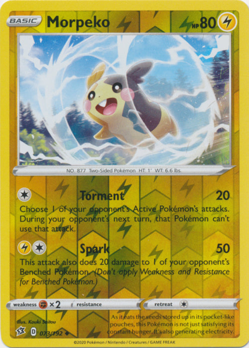 Morpeko - 073/192 - Uncommon - Reverse Holo available at 401 Games Canada