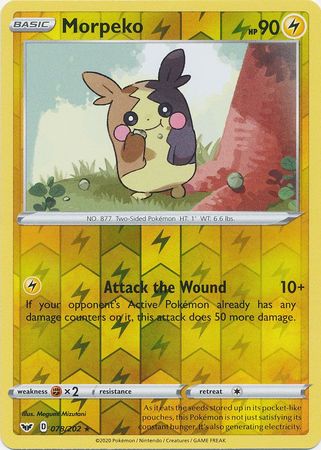 Morpeko - 078/202 - Rare - Reverse Holo available at 401 Games Canada