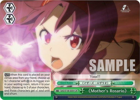 "Mother's Rosario" - SAO/S100-E054 - Climax Rare available at 401 Games Canada