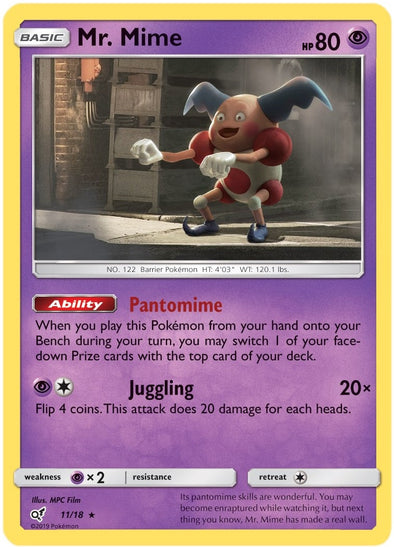 Mr. Mime - 11/18 - Holo Rare available at 401 Games Canada