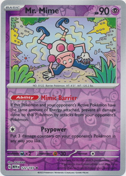 Mr. Mime - 122/165 - Rare - Reverse Holo available at 401 Games Canada