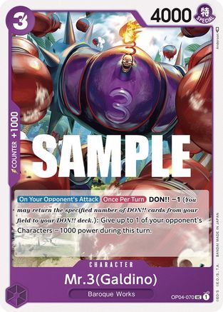 Mr.3(Galdino) - OP04-070 - Uncommon available at 401 Games Canada