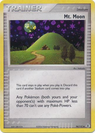 Mt. Moon - 94/112 - Uncommon - Reverse Holo available at 401 Games Canada