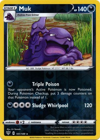 Muk - 101/189 - Rare - Reverse Holo available at 401 Games Canada