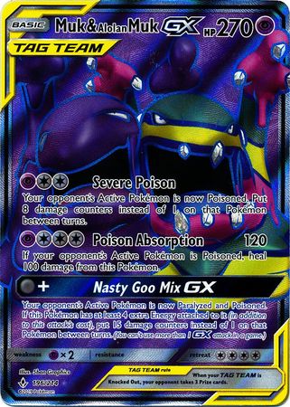 401 Games Canada - Muk & Alolan Muk GX - 196/214 - Full Art Ultra Rare 401 Games Canada - Muk & Alolan Muk GX - 196/214 - Full Art Ultra Rare