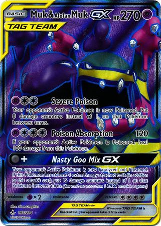 Muk & Alolan Muk GX - 196/214 - Full Art Ultra Rare available at 401 Games Canada