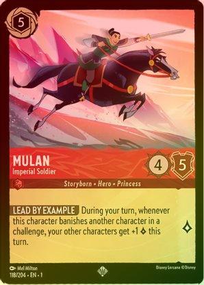 Mulan (Imperial Soldier) - 118/204 - Super Rare (Foil) available at 401 Games Canada