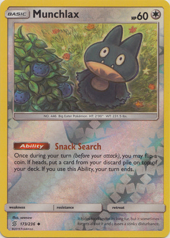 Munchlax - 173/236 - Uncommon - Reverse Holo available at 401 Games Canada