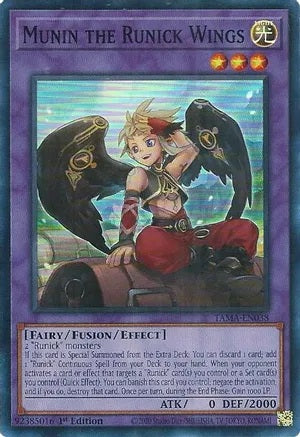 Munin the Runick Wings - TAMA-EN038 - Super Rare - 1st Edition available at 401 Games Canada