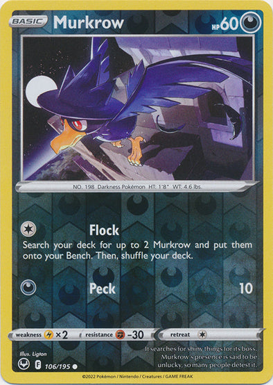 Murkrow - 106/195 - Common - Reverse Holo available at 401 Games Canada